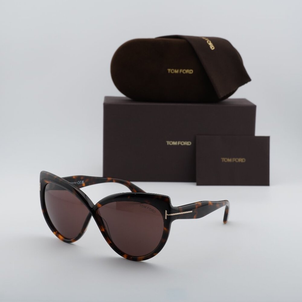 Tom Ford Beatrice FT1196 52E Butterfly Sunglasses - Havana/Brown